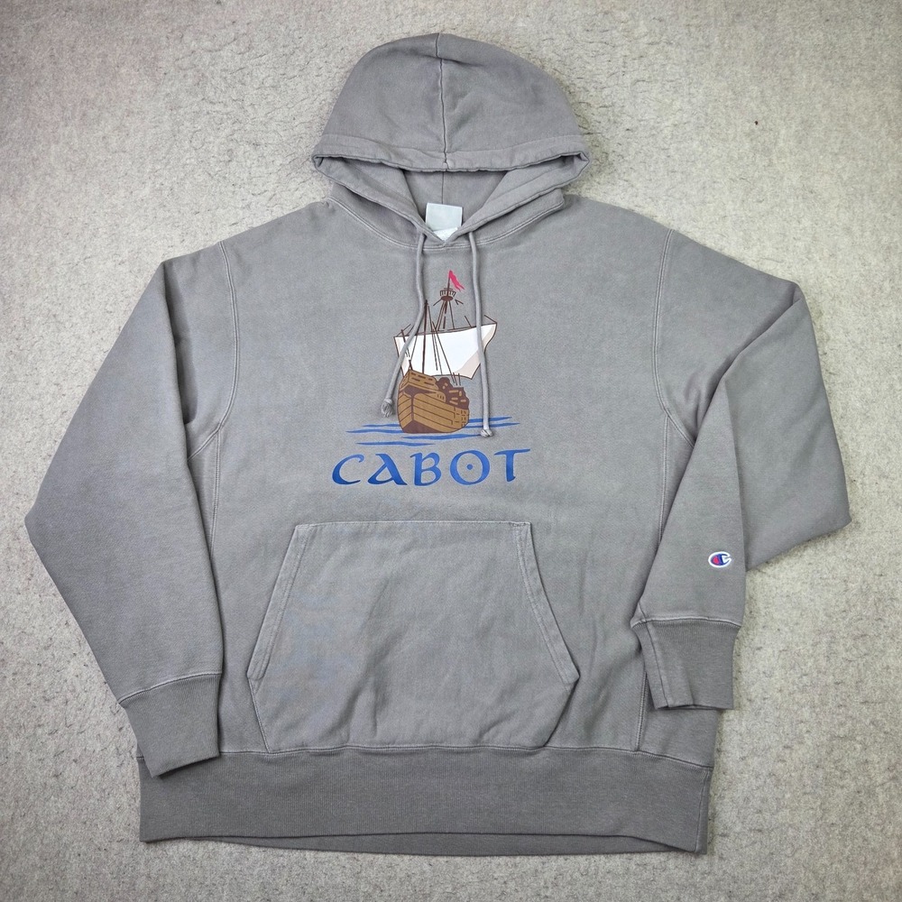 Champion Reverse Weave Cabot Cape Breton Hoodie Mens XL Gray Pullover Golf